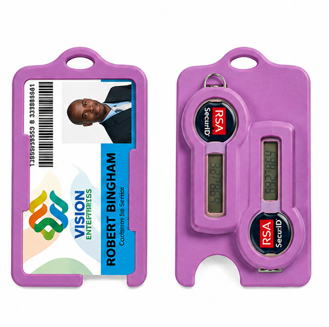 RSA Token - ID Badge Holder - Single/Double - Military Grade - Injection Molded